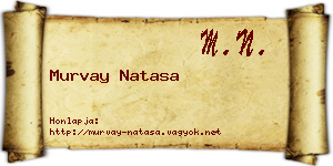 Murvay Natasa névjegykártya